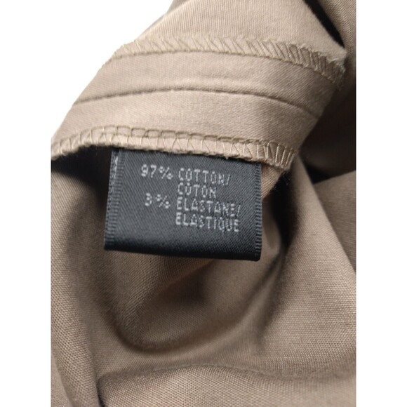 Lafayette 148 woman's brown cotton sateen pants Size 8 stretch career - Picture 7 of 10